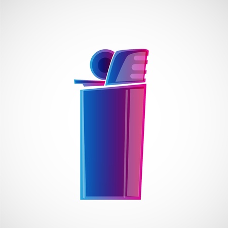 Vector lighter illustration - glowing styleのイラスト素材
