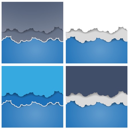 Flyer or Cover Cloudy Design Vector illustrationのイラスト素材