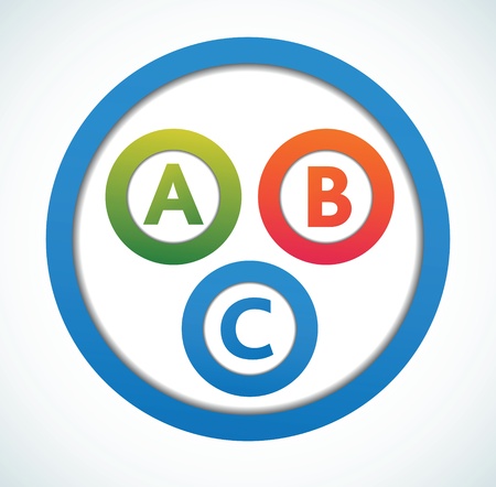 Multicolored presentation color circles template のイラスト素材