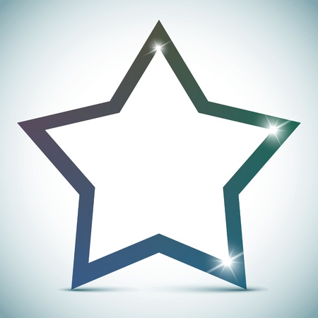 Vector star banner - empty text frameのイラスト素材