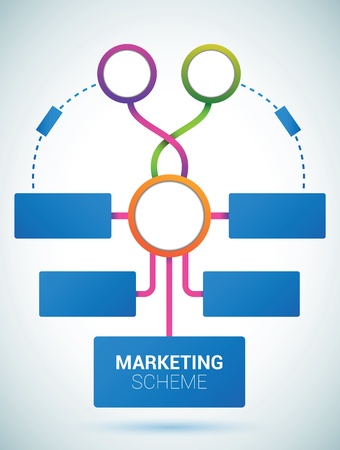 Presentation color circles template のイラスト素材