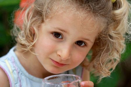 Beautiful blond girlの写真素材