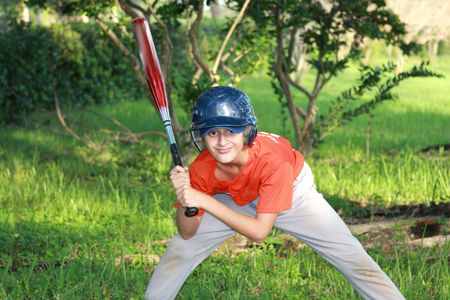 Little league baseball player