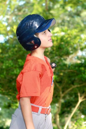 Little league baseball player