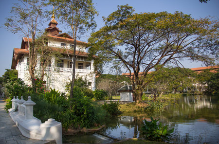 Lanna style architecture of Dhara Dhevi resortのeditorial素材