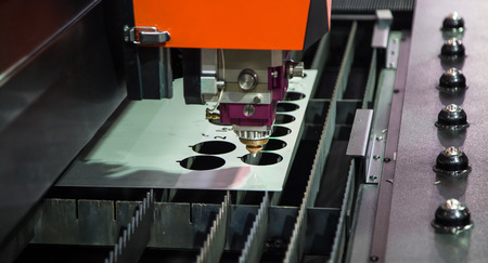 CNC laser cutting machine cut sheet of metal