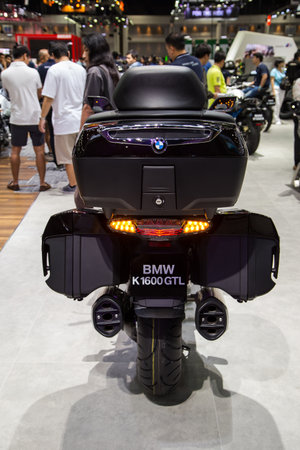 Bangkok, Thailand - December 11, 2017: BMW K 1600 GTL Exclusive Touring Motorcycle tail light view presented in Motor Expo 2017のeditorial素材
