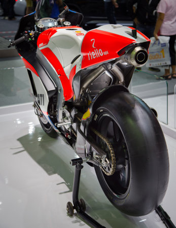 Bangkok, Thailand - December 11, 2017: Ducati Desmosedici GP superbike tail presented in Motor Expo 2017のeditorial素材