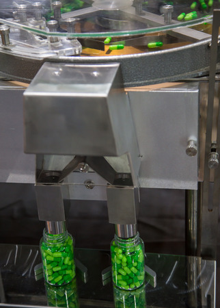 capsule pharmaceutical pills counting and filling machineの写真素材