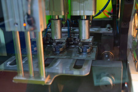 Process of PET plastic bottle on plastic Bottle blowing machineのeditorial素材