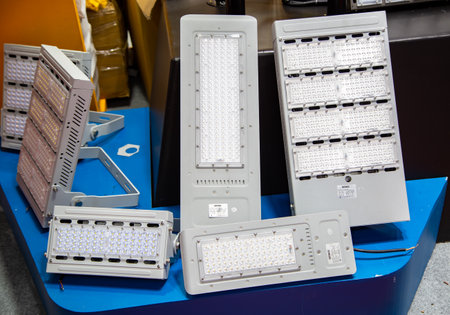 Bangkok, Thailand - November 8, 2018: Pole mount LED light bulb for outdoor display in lighting...