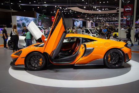 Nonthaburi, Thailand - December 4, 2018: McLaren 570S coupe presented in Motor Expo 2018のeditorial素材