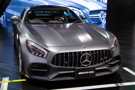 Nonthaburi, Thailand - April 3, 2019: Mercedes Benz AMG GT presented in Motor Show 2019のeditorial素材