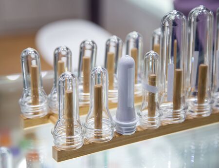 Raw material for plastic bottle blowing machineの写真素材