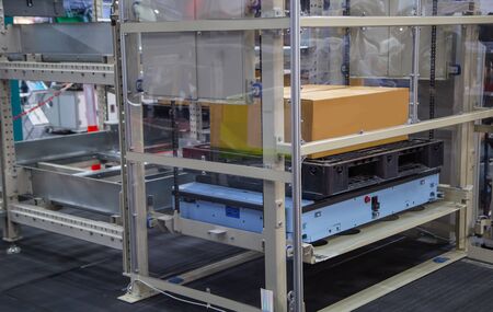 Rack Sorter, Modern automated storage and retrieval system for palletの写真素材