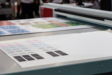 Color chart on digital printer offset for printing industryの写真素材
