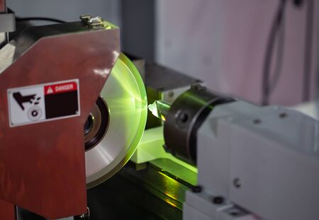 Carbide cutting tool sharpening for CNC machineの写真素材