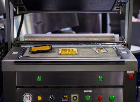 Heat sealing vacuum machine for food packagingの写真素材