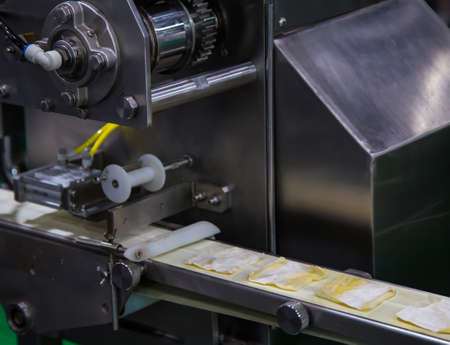 Process of dough sheet pressing machine in food industry