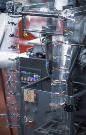 Sample package of product from vertical packing machine
