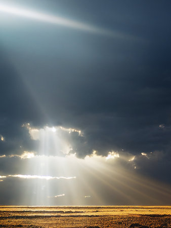 Bright sunlight shining to sand beach.の写真素材