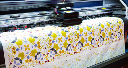 Hybrid digital textile printer. Dye sublimation printing machine.