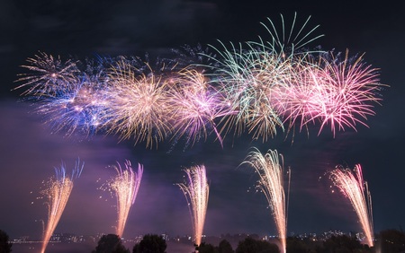 Fascinating fireworksの写真素材