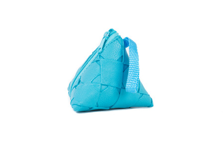 money bag, wallet handmade on white backgroundの写真素材