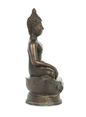 Buddha of Buddhism religion isolated on white backgroundの写真素材