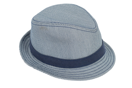 Blue hat isolated on white backgroundの写真素材