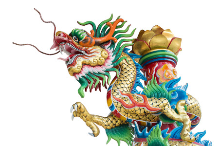Chinese style dragon on white background
