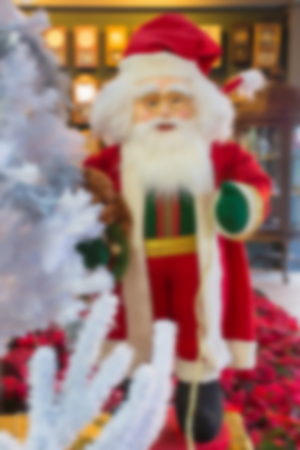Blurred background ,Christmas Santa Claus blur backgroundの写真素材