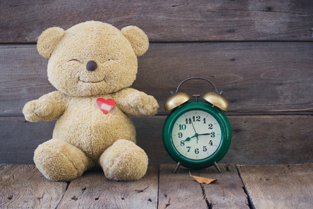 Teddy Bear with red heart, Ideal for Valentines Day, Time heals all, Valentine backgroundの写真素材