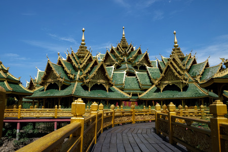the building is a cultural arts of thailand.の写真素材