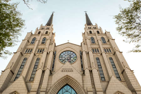 Daegu, South Korea - April 4, 2019 : Daegu Jeil Presbyterian Church in Daegu city, South Korea.のeditorial素材