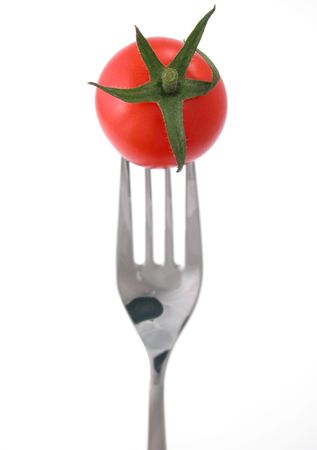 tomatoes against a white background - ready to eat!の写真素材