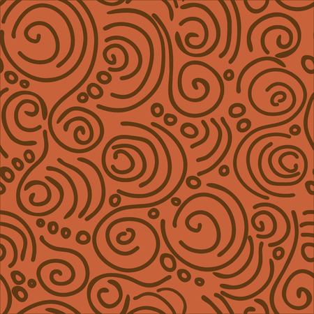 Seamless pattern in African style in brown tonesのイラスト素材