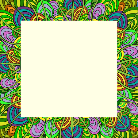 Background Abstract frame with colorful patternのイラスト素材