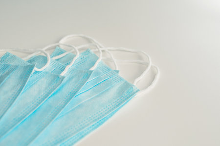 Medical mask, Medical protective mask. Disposable surgical face mask cover mouth and nose. Healthcare medical from Coronavirus and gripp, hygiene concept Medical mask, Medical proの写真素材