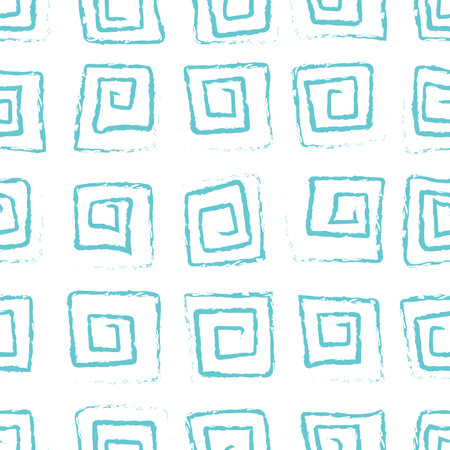 Modern minimalistic pattern. Brush strokes geometric shapes. vector simple patternのイラスト素材