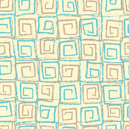 Modern minimalistic pattern. Brush strokes geometric shapes. vector simple patternのイラスト素材