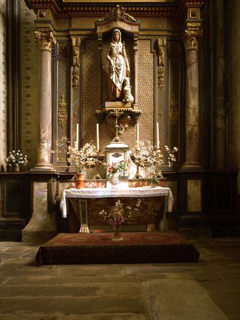 France, Saint-Pons-de-Thomieres  Cathedral (Cathédrale Saint-Pons de Saint-Pons-de-Thomières) is a former Roman Catholic cathedral, and national monument of Franceの写真素材