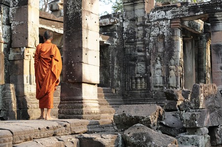 Cambodia Angkor Ta Phrom templeの写真素材
