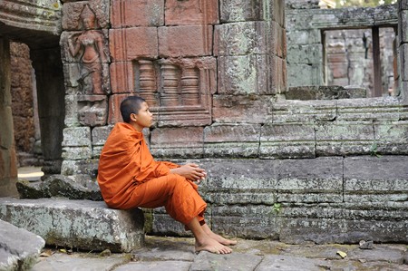 Cambodia Angkor Ta Phrom templeの写真素材
