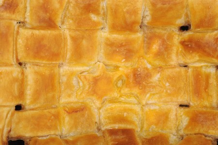 closeup of lamb pastry tartの写真素材