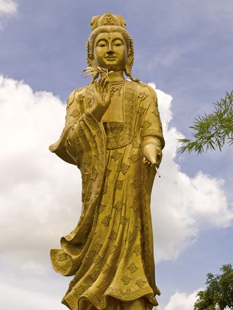 Thailand - Wat Bang Phra is a Buddhist temple in Nakhon Chai Si district, Nakhon Pathom Provinceの写真素材