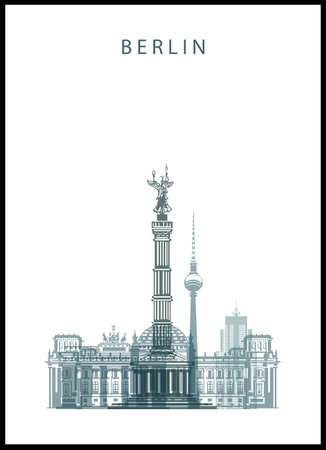 Poster of Berlin - vector illustrationのイラスト素材