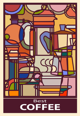 Coffee design over beige background, vector illustration. Eps10のイラスト素材