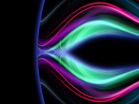 abstract colorful design on a black background