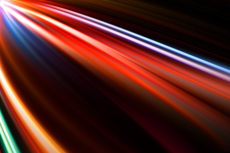 abstract colorful trailsの写真素材